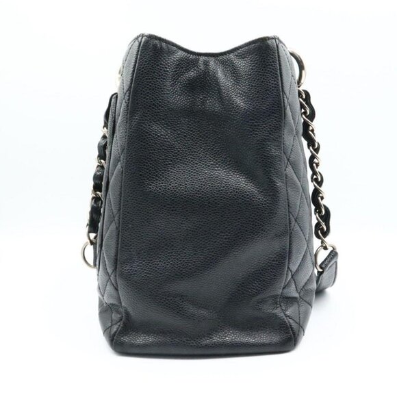 Authentic CHANEL GST Caviar Grand Shopping Tote Quilted Chain Shoulder Bag Purse - Picture 8 of 16